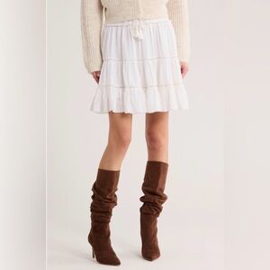 Isabel Marant Étoile White Tiered Mini Skirt Cotton Gauze Boho Parisian